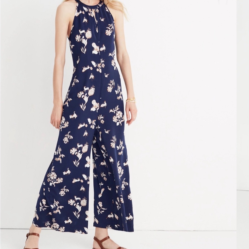 Madewell Keyhole Wide-Leg Jumpsuit in Menagerie